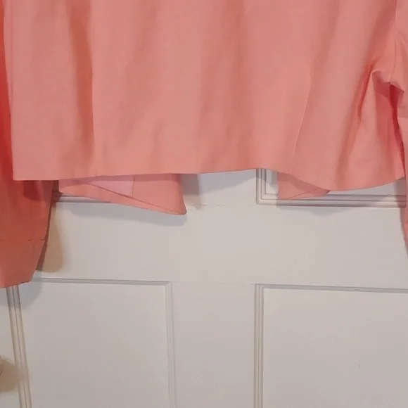 For Love and Lemons Peach Linen Blend Cropped Blazer Size XL - Picture 14 of 14